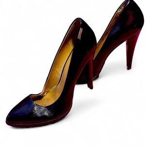 Calvin Klein Elegant Black and Red Stilettos